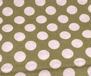 VIP Fabric Light Pink Polka Dots on Light Brown 1/2Y x 44" Width - Picture 1 of 3