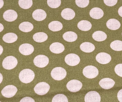 VIP Fabric Light Pink Polka Dots on Light Brown 1/2Y x 44" Width - Image 1 of 3