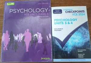 2 X Psychology Books for VCE 3&4 Units Cambridge Checkpoints John Grivas - Picture 1 of 11