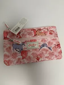 CATH KIDSTON Double Zip Pencil Case Unicorn Waves pattern - Picture 1 of 6