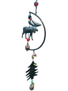 NM (Nana Bells) Weihnachten Windspiel Outdoor Metall Kunst Vintage Baum Rentier - Bild 1 von 7