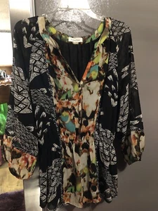 Calvin Klein Womens Multi Color Blouse Size Large - Picture 1 of 5
