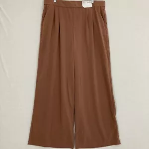 New STYLUS Soft Flowy Comfy Pull-on Wide Leg Pants XL in Nutmeg Spice - Picture 1 of 11