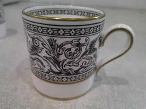 Wedgwood Black Florentine Coffee Can 6 Cm x 5 Cm Diameter Mint - Picture 1 of 3
