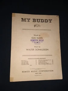 KAHN DONALDSON MY BUDDY SHEET MUSIC PIANO/VOCAL/GUITAR/CHORDS VERY RARE 1922 NEW - Picture 1 of 4