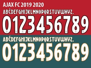 Name&Number Set For Ajax Amsterdam Eredivisie League 2019/2020 Home/Away Soccer - Picture 1 of 2