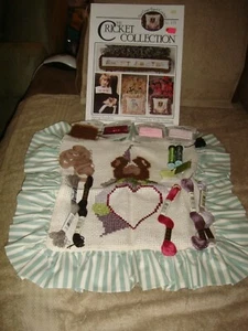 Cricket Collection Spring Sundries, Adam Original Sham & Threads Cross Stitch - Picture 1 of 12