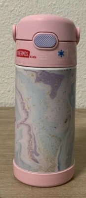 📀 THERMOS FUNtainer Water Bottle W/Handle - 12oz Pink Dreamy - Image 1 of 2
