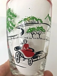 Vintage Libbey Pickwick Dickens Glasses/Tumblers 12oz~Horse/Buggy Farm~MCM Lot/4 - Picture 1 of 12