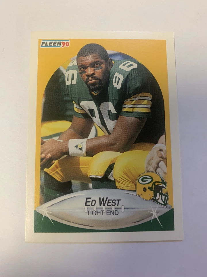 1990 Fleer NFL Ed West Green Bay Packers  - Image 1 of 1