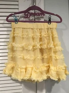NWT GAP KIDS RUFFLE TUTU WATERCOLORS LINE LARGE 10 GIRLS SKIRT EASTER YELLOW - Picture 1 of 2