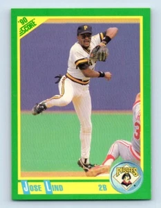 1990 Score Jose Lind Pittsburgh Pirates #83 - Picture 1 of 2
