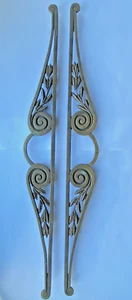 Finger Plates Door Antique French Pair Furniture Ornate Bronze Brass Appliques - Picture 1 of 15