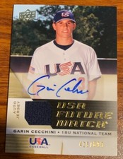 2009 UD Signature Stars USA National Team Future Watch Jsy Auto Cecchini 425/899