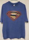 T-shirt vintage DC Comics Superman XL vêtements Alstyle bleu S-Shield rare HTF