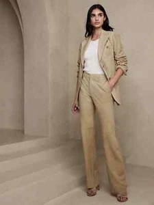 Banana Republic 2 Heritage Bootcut Wildlederhose 2 hellkhaki #802898 NEU 400 $ - Bild 1 von 5