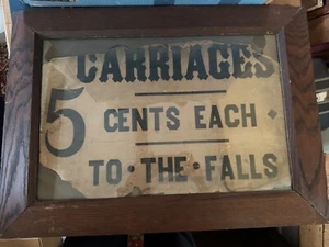 "Antiguo letrero empherma paseo en carro anuncio original enmarcado 19"" x 26""" - Imagen 1 de 19