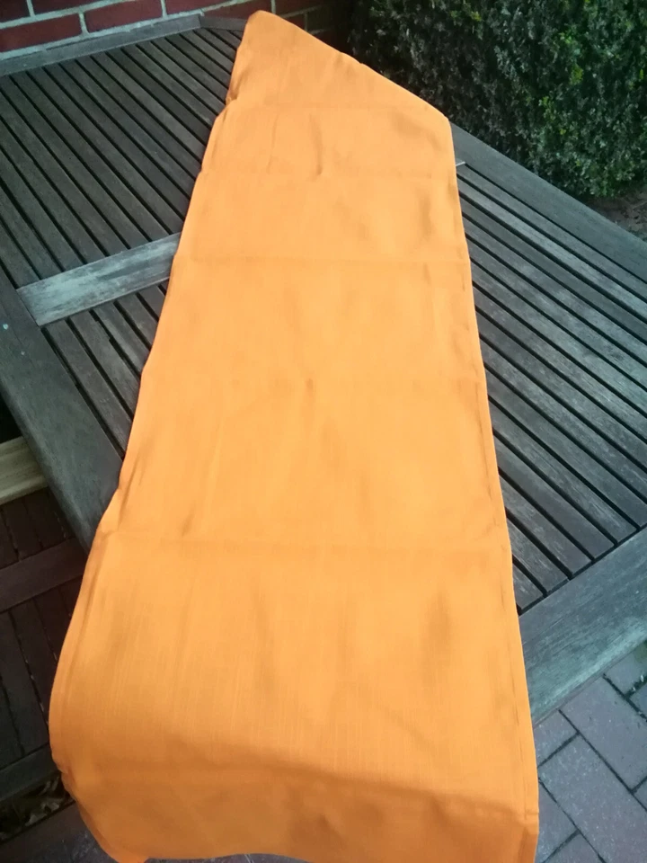 TCM Baumwoll Tischläufer Deckchen lange schmale Decke orange 180 x 40 cm - Bild 1 von 4