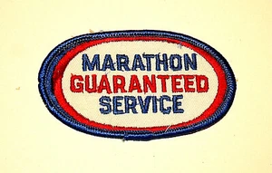 Vintage Marathon Oil & Tank Co Station Guaranteed Service Patch Neu NOS 1970er  - Bild 1 von 3