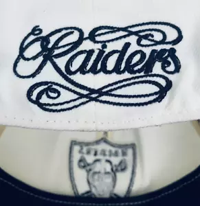 Fitted NFL Raiders Hat Cap SIZE 7 Shine UNLTD Reebok RBK Collection White Logo - Picture 1 of 12