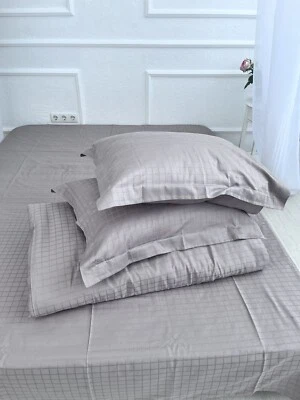 Sábanas Orgánicas 100% Algodón Jacquard Turco Talla Queen Foto 1 de 4