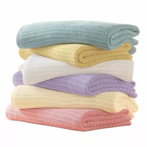 Manta unisex celular extra suave para bebé 100 % algodón para cuna cochecito Moses cesta - Imagen 1 de 5