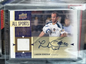 Landon Donovan 2011 Upper Deck World of Sports Game Used Jersey Auto /20 USMNT
