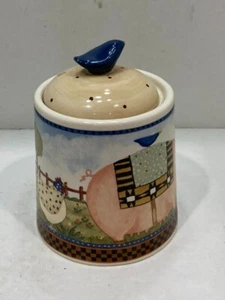 Azúcar Williraye 1999 Coyne’s & Co arte popular con tapa de pájaro - Imagen 1 de 2