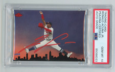 RONALD ACUNA JR  Braves Signed Topps Project 70 AIR JORDAN CARD +  PSA Auto 10