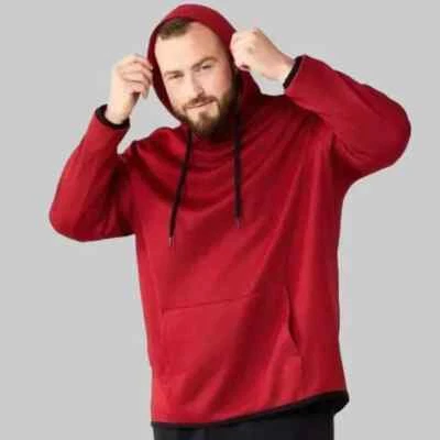 NUEVO CON ETIQUETAS Para hombres Talla Mediana TEK GEAR Performance Polar Pullover Sudadera con Capucha Roja con Negro Foto 1 de 4