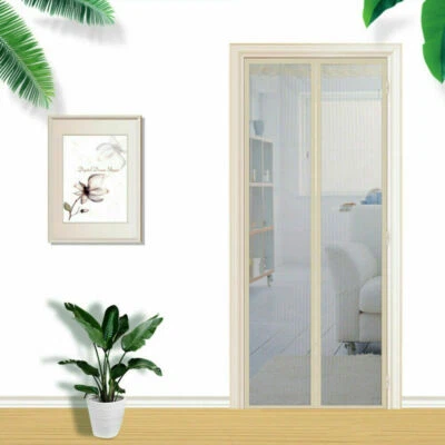 Mosquitera de malla de puerta con pantalla mágica magnética duradera manos libres 39"x82" Foto 1 de 4
