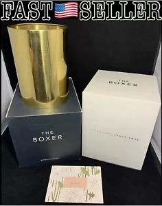 The Boxer Signature Massivmessing Vase Pflanzgefäß Metallic Gold 8""x6"" Pflanztopf Vase - Bild 1 von 12