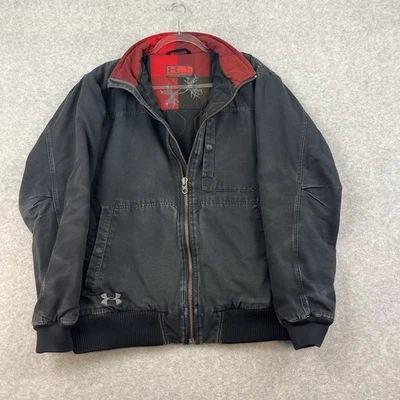 Chaqueta Under Armour Hunt Para Hombre Grande Resistente Lona Forrada Prendas Exteriores Negra 2011 Foto 1 de 4