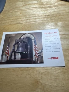 Vintage Photo Postcard By TWA Airways Of The Liberty Bell Philadelphia PA - Picture 1 of 2