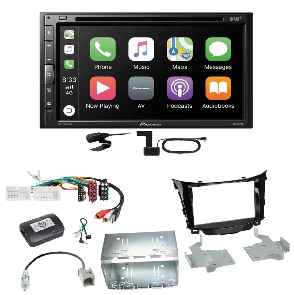 Pioneer AVH-Z5200DAB Android Auto Carplay Einbauset für Hyundai i30 GD GDH - Bild 1 von 1