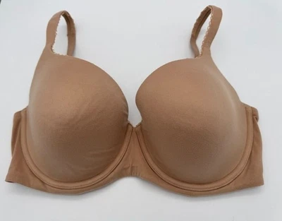 Victoria's Secret Body by Victoria Lined Demi Bra Beige Tan Lace Trim Size 34DDD - Image 1 of 4