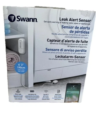 New Swann Leak Alert Wi-Fi Smart Wireless Water Leak Sensor Alarm Kit #2 - Image 1 of 4