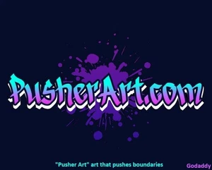 PusherArt.com two word .com domain name pusher art it pushes boundaries offers - Picture 1 of 1