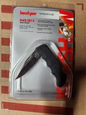Kershaw Black Colt II Folding Knife - Model #1045AX - Made in USA. - Image 1 of 2