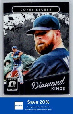 2017 Donruss Optic #8 Corey Kluber Cleveland Indians E71 - Image 1 of 2