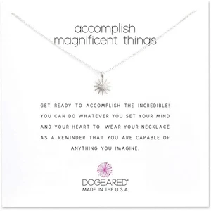Dogeared "Accomplish Magnificent Things" Sterling Silver Pendant Necklace 18 NEW - Picture 1 of 2