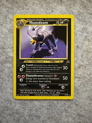 Pokemon TCG Houndoom 23/75 Neo Discovery Unlimited - Image 1 of 2