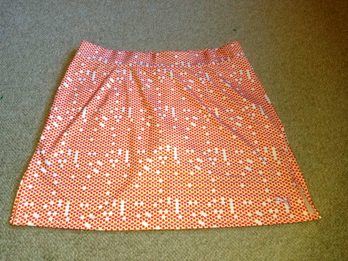 Skort donna PUMA bianco rosa arancione a pois elasticizzato performance atletica 12