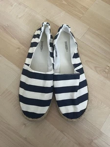Espadrilles Damen Sommer Schuhe Blau Weiß Gestreift Größe 41 - Bild 1 von 5