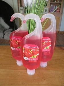 Lot Of 3 Avon Naturals Body STRAWBERRY Shower Gel Wash Clean 5 oz/150mL New - Picture 1 of 1