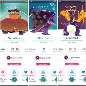 ✨Shiny Gigantamax Charizard, Blastoise, Venusaur✨ - P T C - Description - Picture 1 of 2
