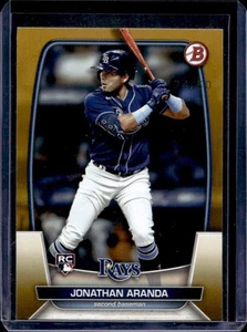 2023 Bowman Jonathan Aranda RC Gold Rookie #24/50 Rays - Picture 1 of 2
