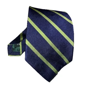 J . Crew Ludlow Men’s Tie Diagonal Green Navy Blue Deluxe English Silk USA Made - Picture 1 of 4