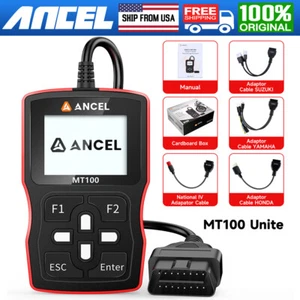 ANCEL MT100 Motocicleta OBD2 Escáner Diagnóstico Escaneo Herramienta Lector de Código Motor ABS - Imagen 1 de 24