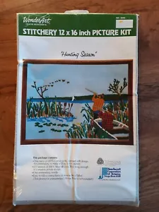 Kit ricamo crewel cucitura Wonder Art vintage 5455 stagione caccia 12x16 - Foto 1 di 4